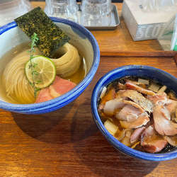 味玉昆布水つけ麺醤油大盛ちょい肉増