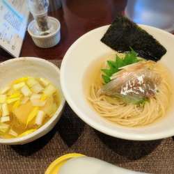 鯛昆布水つけ麺　塩