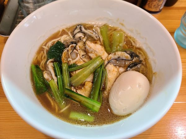 「【限定】牡蠣ラーメン」@ラーメン大木戸の写真