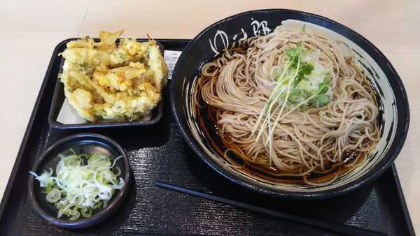 「小柱とごぼうのかきあげそば、大盛り(クーポン)」@ゆで太郎 かすみがうら下稲吉店の写真