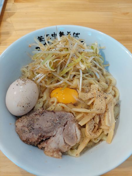 「リッチ釜玉大＋味玉1010円」@釜玉中華そば ナポレオン軒の写真