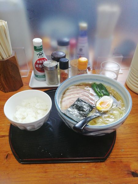 「叉焼ワンタンメン＋サービス半ライス」@奥州白河ラーメン ○政の写真