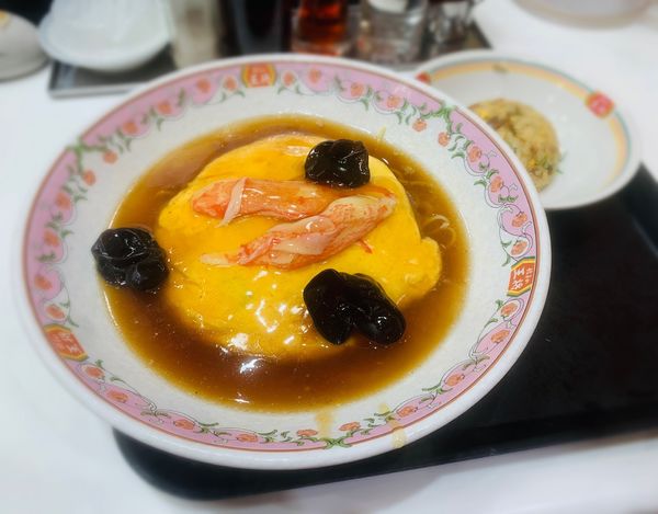 「天津麺（麺固め￥605）＋半炒飯（￥289）」@餃子の王将 浅草橋駅前店の写真