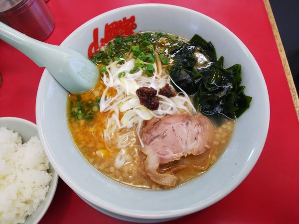 「【限定】えび塩らーめん（カタメ背脂変更）　910円」@ラーメン山岡家 弘前店の写真