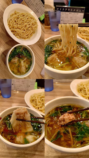 「『つけ麺ワンタン(¥1050)』を大盛で…」@くじら食堂 nonowa東小金井店の写真