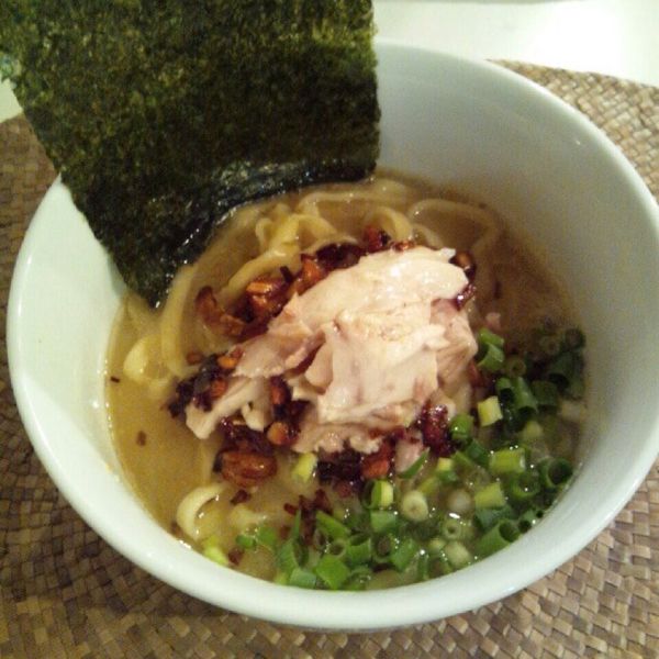 「鶏ポタ系 鶏白湯魚介麺」@龍門瀑の写真