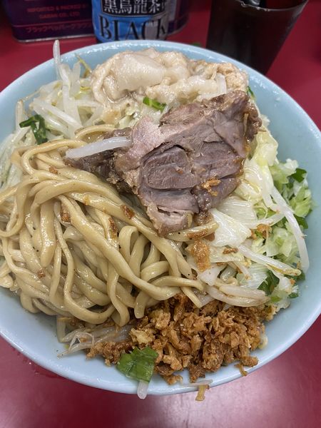 「ねぎ汁なし」@ラーメン二郎 中山駅前店の写真