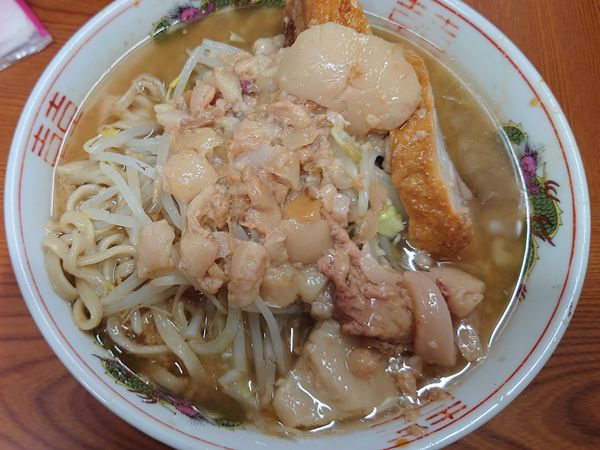 「ラーメン 麺少なめ　ｱﾌﾞﾗ」@ラーメン二郎 亀戸店の写真