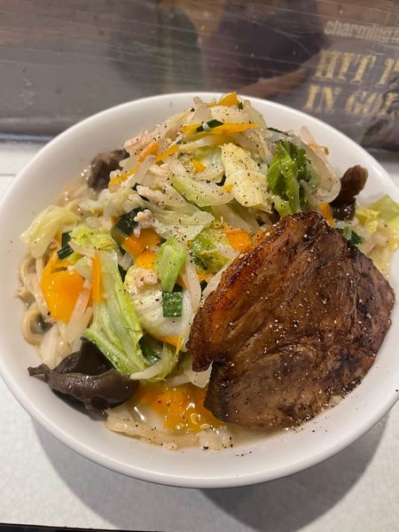 「タンメン（中盛）＋チャーシュー」@麺処 まるよし商店の写真