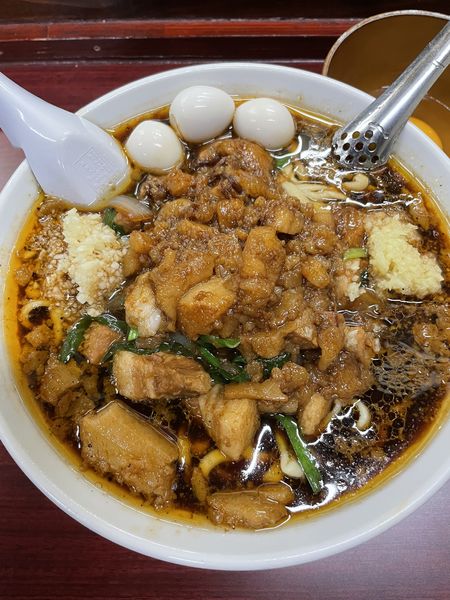 「スタ満ソバ（全部）＋まさお＋生玉子＋半ライス¥1,080」@元祖スタミナ満点らーめん すず鬼の写真