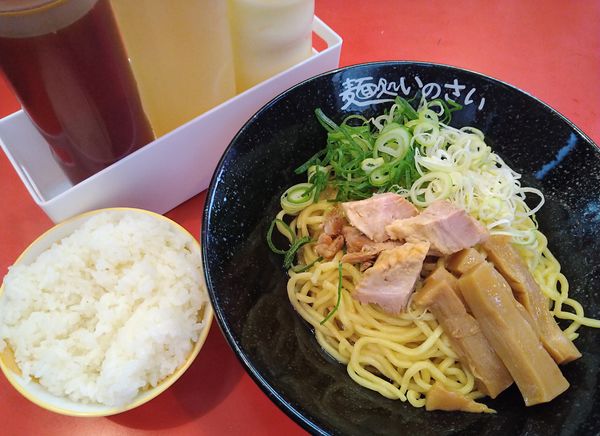「油そば（中）￥500 ※開店サービス価格」@麺処いのさいの写真