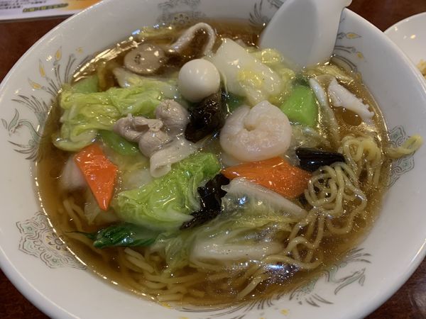 「五目そばと半チャーハン」@酒菜中華 好来 神田2号店の写真