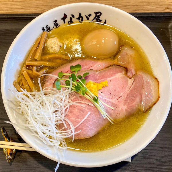 「特製ゆず塩らーめん ¥1,100 ライス ¥0（ランチタイムサー」@麺屋 なが尾の写真