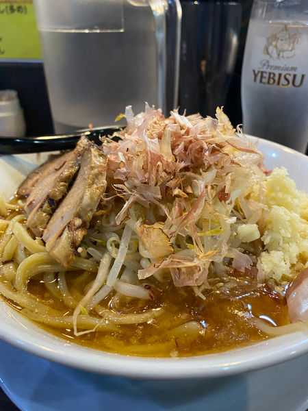 「ラーメン味噌大盛り　野菜ちょいマシ　他全マシ」@ラーメン・つけ麺 笑福 大阪西中島店の写真