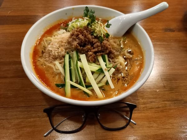 「冷し李担々麺(大盛)」@パンダ 京浜蒲田店の写真