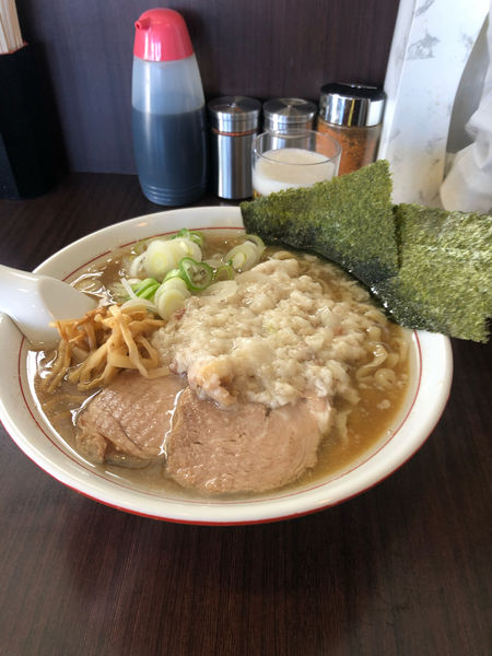 「ラーメン　身入り　瓶ビール」@手打ち中華そば 酒田の写真