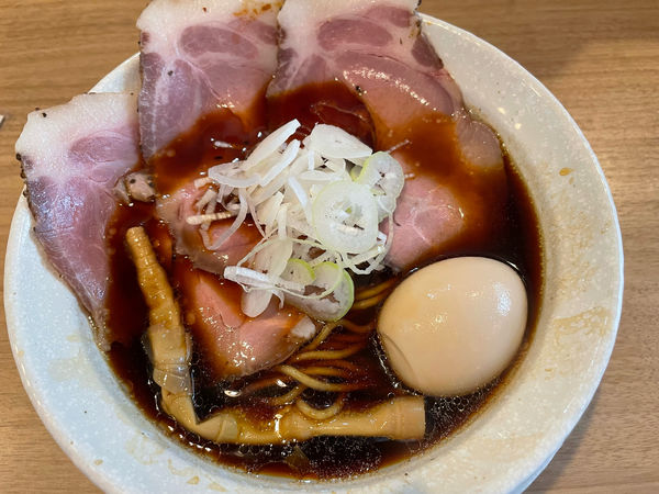 「黒竹(¥800)煮玉子(¥50)」@麺屋 優光の写真