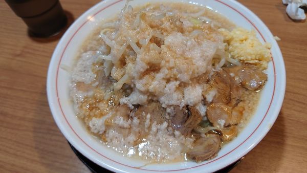「らーめん(ニンニク少なめ、アブラ)」@ラーメン 盛 竹ノ塚店の写真