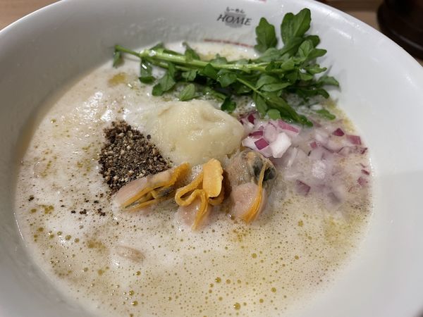 「クラムチャウダーヌードル980円」@HOME らーめんの写真