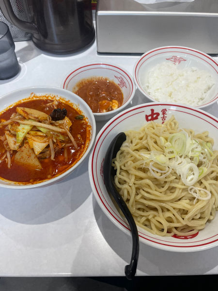 「冷やし味噌野菜　大盛　定食」@蒙古タンメン 中本 錦糸町店の写真