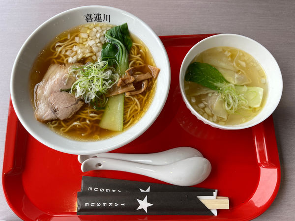 「丸鶏醤油ラーメン　ワンタンスープ塩」@竹末 道の駅本陣の写真