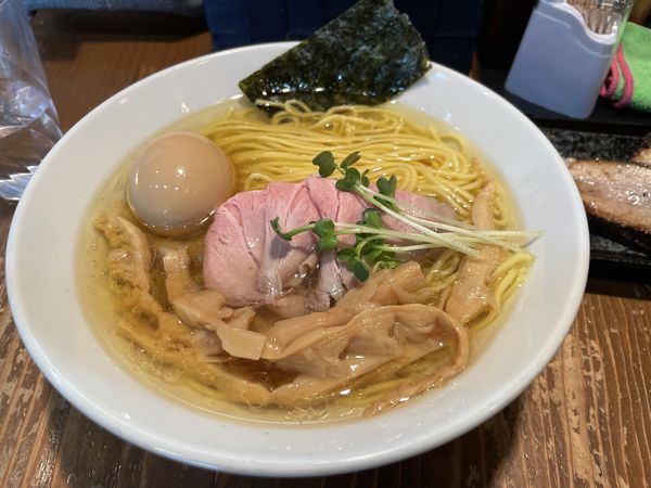 「水鷄中華そば（塩）」@麺屋たつみ 喜心 狭山店の写真