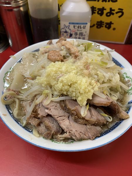 「小ラーメンW豚入り700円」@ラーメン二郎 目黒店の写真