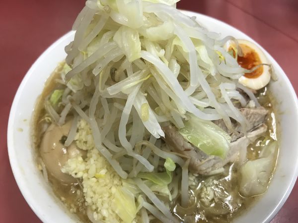 「小豚　味玉」@ラーメン二郎 ひばりヶ丘駅前店の写真