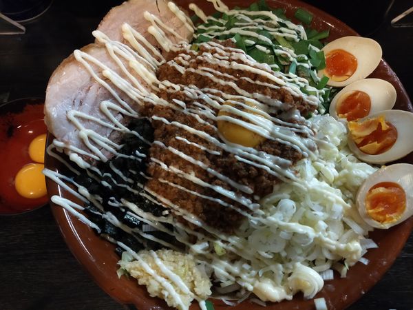 「【限定】我流豚星台湾混蕎麦(大)1350円塩50円生卵50円」@豚星。の写真