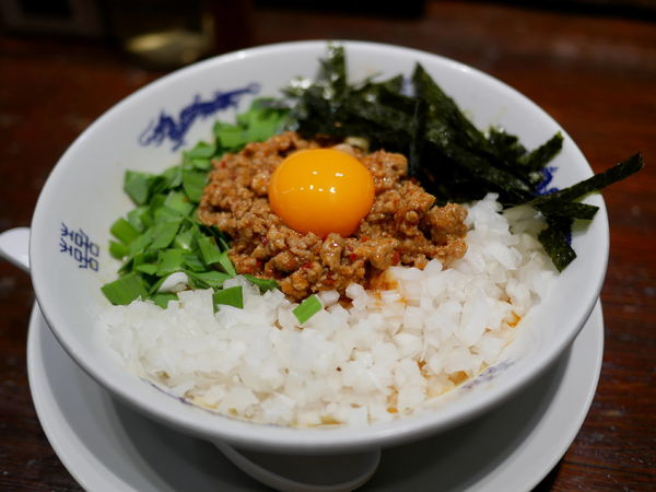 「たんたんたいわん混ぜ蕎麦＋追い飯」@中華蕎麦にし乃の写真