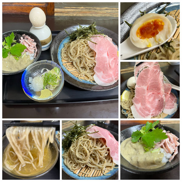 「【限定】ざる900円　味玉120円　牡蠣ペご飯350円」@と多゛食堂の写真