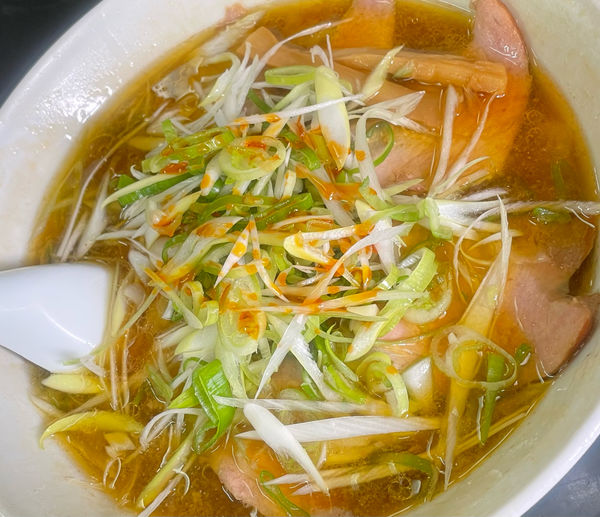 「チャーシューワンタン麺　+ネギ」@手打 焔の写真