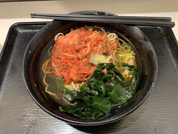 「紅生姜天そば 490円」@名代 富士そば 巣鴨駅前店の写真