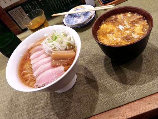 「鴨コンフィ麺+小親子丼+鴨コンフィ天ぷら」@らーめん 鴨to葱の写真