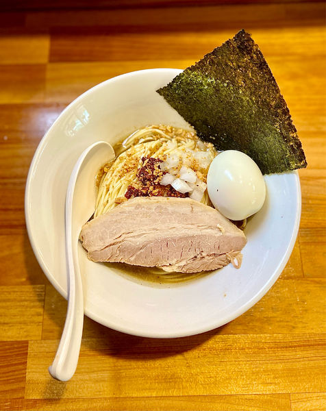 「汁ナシ 【白醤油】+ 味玉」@煮干中華ソバ イチカワの写真