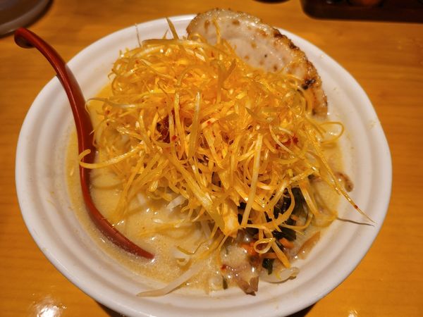 「福島味噌肉ネギらーめん　炙りチャーシュー1枚増」@麺場 田所商店 多摩ニュータウン店の写真