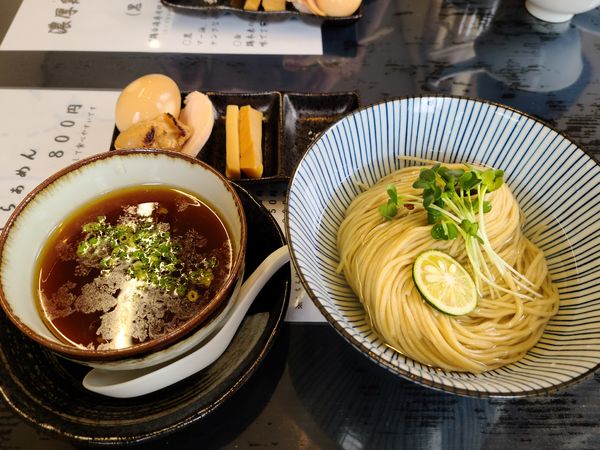 「丸鶏の昆布水つけ麺」@ラーメン香華の写真