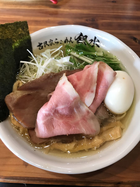 「特製淡麗塩(大盛)」@古民家らぁめん銀水の写真