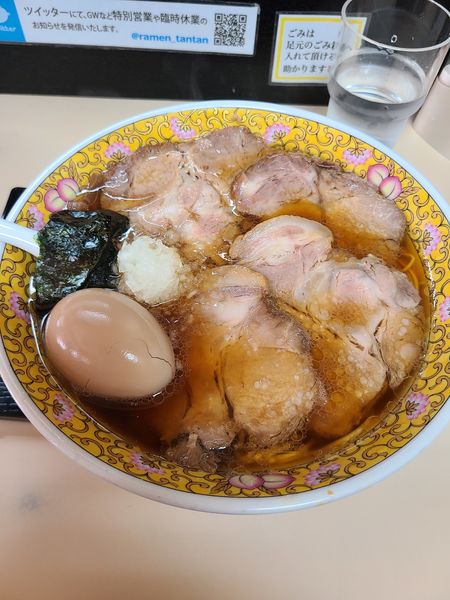 「ロース大チャーシュー麺¥1000+味玉¥100」@タンタンの写真