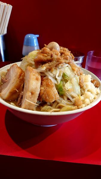 「ラーメン850円大盛100円あぶら生卵50円」@麺屋HEROの写真