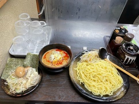 「胡麻つけ麺　全部盛り 大盛り440g 1100円。」@つけ麺隅田の写真
