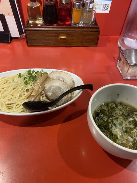 「醤油つけ麺(中盛り、白めん)」@つけめん工房 浅草製麺所の写真
