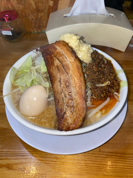 「男気味噌大盛台湾ミンチ味玉¥1,260円」@らーめん まるはちの写真