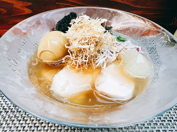 「冷製イカ煮干し 塩」@麺や 睡蓮の写真