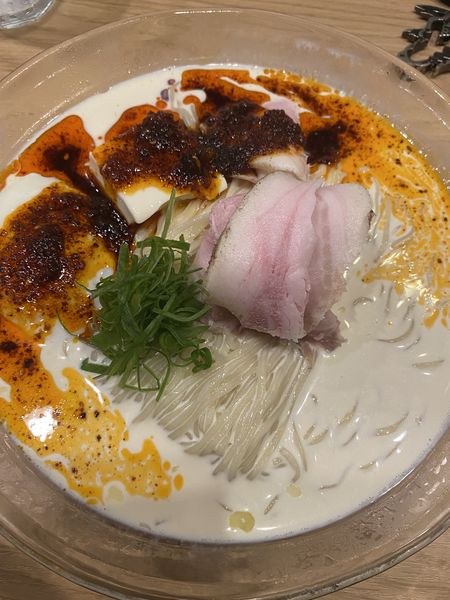 「冷製濃厚クリーム豆乳辣麺1300」@らーめんMAIKAGURAの写真