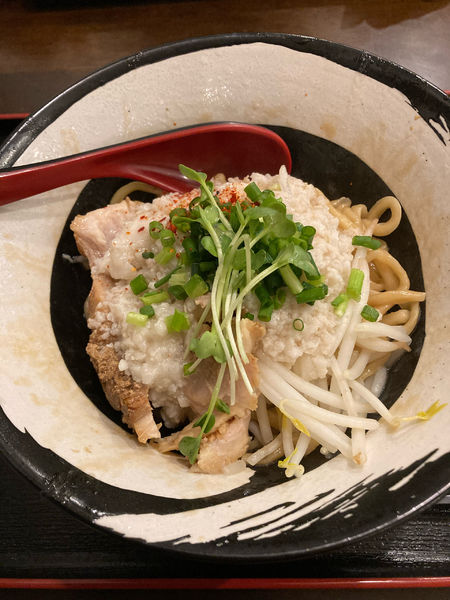 「油そば　背脂ちゃっちゃ」@汁なし麺専門店 Mendesignの写真