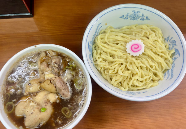 「つけそば豚足トッピング(1200円)」@中華そば ついてる中山の写真