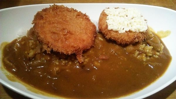 「ハムカツとクリームコロッケカレー 690円」@カロリーカレーハウスの写真