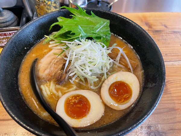 「豚骨魚介らぁめん 煮玉子」@RAMEN TOMIRAIの写真