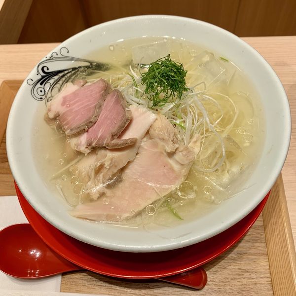 朝ラー＆冷やしラーメン（塩）［写真］＆つけめん＆焼売